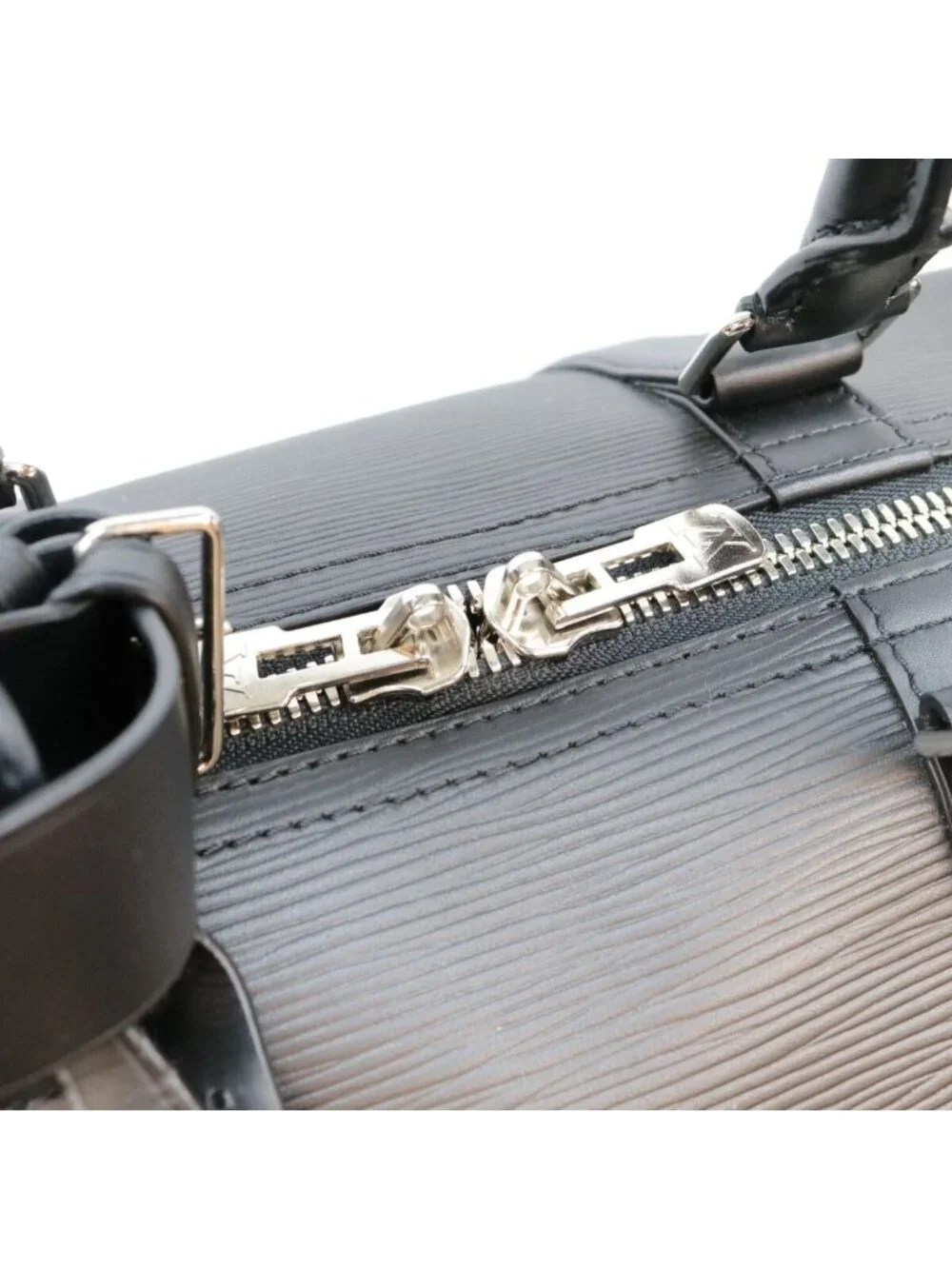 Louis Vuitton Epi Black LV Circle Keepall Bandouliere 45 Boston Bag